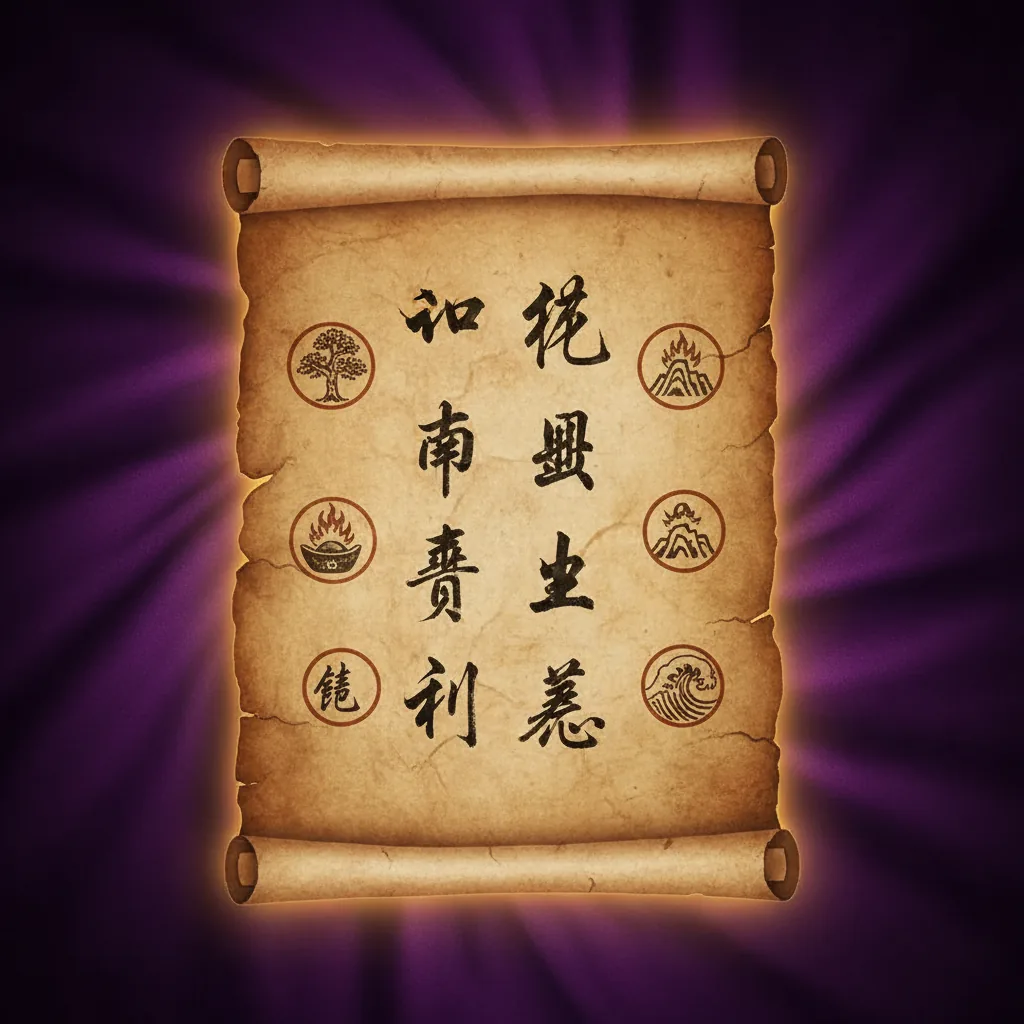 八字命盤:四柱天干地支同五行對應關係